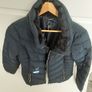ladies navy quilted jacket Image 3