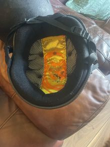 Two child's horse riding helmets