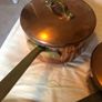 Vintage castle copper saucepans Image 2
