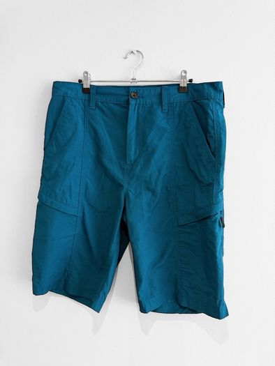 Pre Owned Dunnes Stores Mens Teal Utility Cargo Shorts