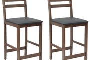 Dining Chairs 2 pcs Solid Rubber Wood Light Brown