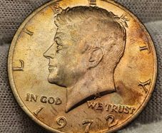 USA United States 1972 Kennedy Half Dollar 50 Cent Beautiful Natural Toning