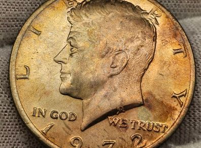 USA United States 1972 Kennedy Half Dollar 50 Cent Beautiful Natural Toning