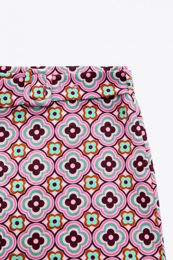 ZARA Pink Floral Mini Skirt Size 8!