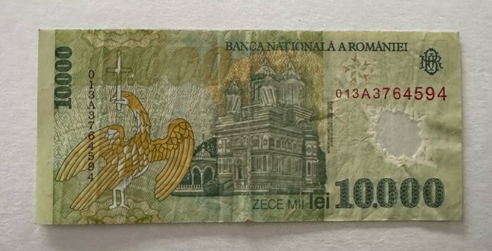 Romania 10000 Lei 2000 Polymer Banknote