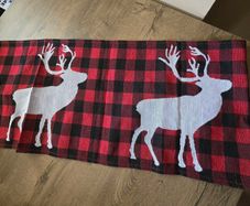 Christmas table runner with Reindeer