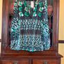 SAMOON further reduced. new top in green with mixed colours . Long sleeved and open v neck front Image 10