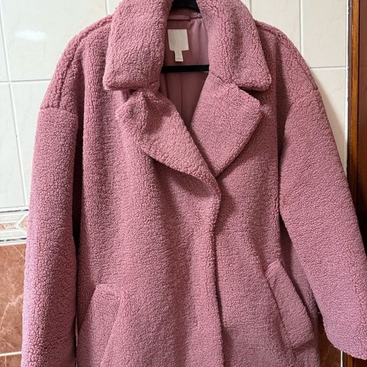 H&M Borg Fur Coat - Size L