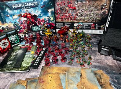 Warhammer 40,000 Armageddon, Fully Painted Display Quality Armies, Vehicles, Mats, Storage