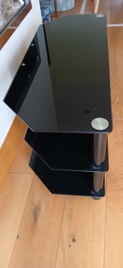 Black Glass TV Stand.
