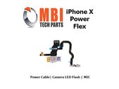 iPhone X Replacement Power On Off Flex Ribbon Cable with Mic