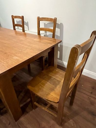 Hardwood Dining Table and 6 Chairs