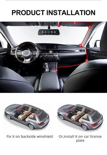 New Cam Wifi Dual Lens Video Recorder Dash Camera Dvr Rearview Mirror 4G GPS Navigation