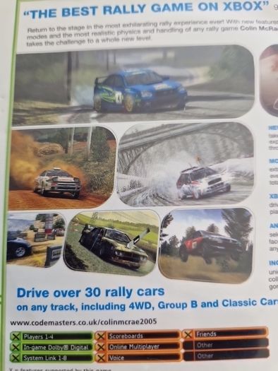 Colin McRae Rally 2005 Xbox Original Games Original