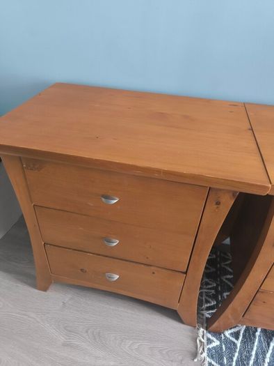 Matching bedside solid wood lockers