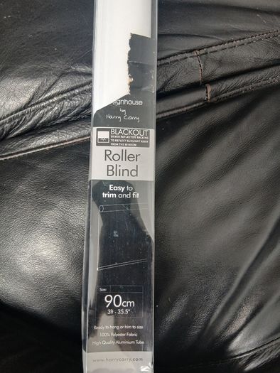 3ft White Blackout Roller Blind - Brand New