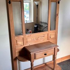 Hall table with mirror