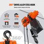 Electric Chain Hoist Single Phase Crane Hoist 997.9 kg Load 304.8 cm Lifting Image 3