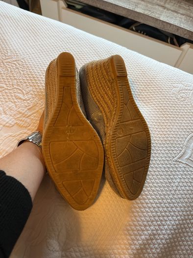 Silver wedge shoes
