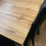 Large Extendable Solid Wood Table and Chairs - 6 Dark Grey Image 8