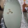 Vintage Art Deco oval bevelled Mirror Image 2