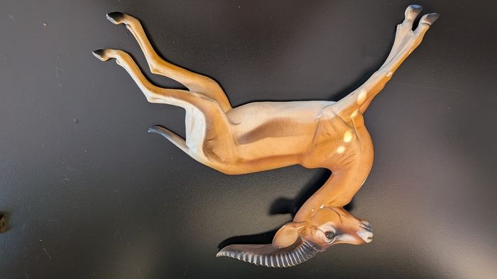 Rare Bossons Fraser Art Leaping Gazelle Wall Plaque 1970s Vintage
