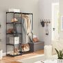 Freestanding Wardrobe, Foldable Closet, Coat Rack with Clothes Rails Image 3