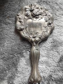 Old vintage Silverine vanity mirror