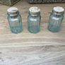 Set of three vintage green tinge bottles Image 3