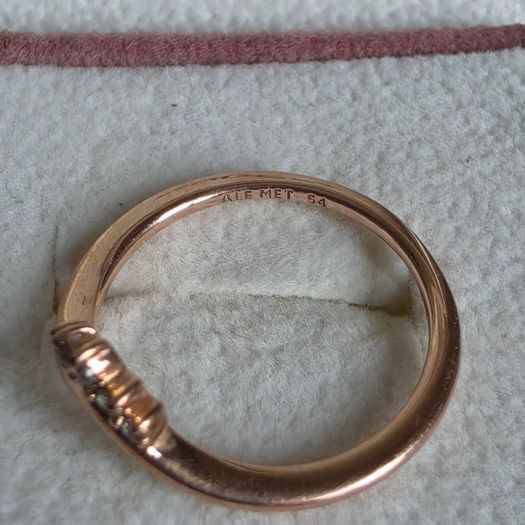 Pandora Tiara wishbone cubic zirconia rose gold plated size 54 perfect condition (no box)