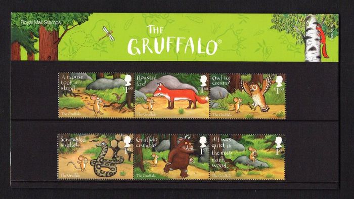 2019 Great Britain Children's Books - The 20th Anniversary of The Gruffalo Commemorative Stamps & Miniature Sheet Presentation Pack