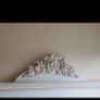 French country cream floral mirror with shelf Image 7
