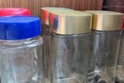 6 Large Jars With Screw Lids