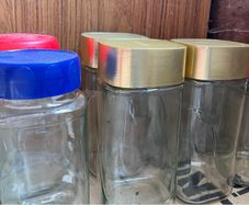6 Large Jars With Screw Lids