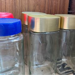 6 Large Jars With Screw Lids