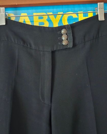 Vintage Y2K Quin and Donnelly black tailored bootcut ladies trousers size 10 2000s
