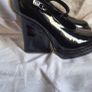 John Rocha Black Patent Shoes Image 4