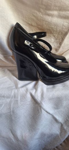 John Rocha Black Patent Shoes