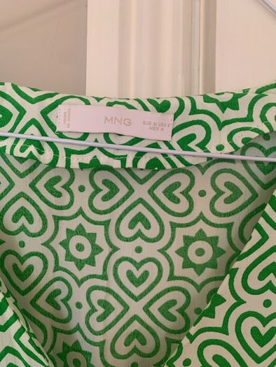 Green/white M&G patterned summer dress (M)