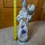 Vintage Porcelain Figurine Hand Painted Bottle Decanter Image 8