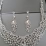 Bride's Designer Crystal Neck Piece and Earrings Image 5