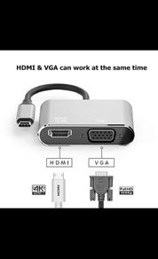 2-in-1 Thunderbolt 3 Adapter USB Type C