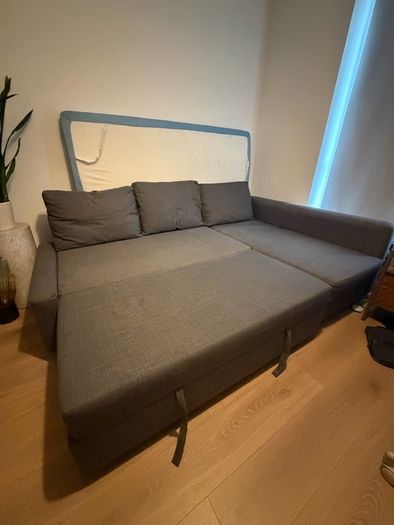 IKEA Corner sofa FRIHETEN Corner sofa-bed with storage, Skiftebo dark grey