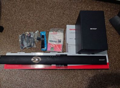 Sharp 2.1 160w slim soundbar and wireless subwoofer HT-SBW182