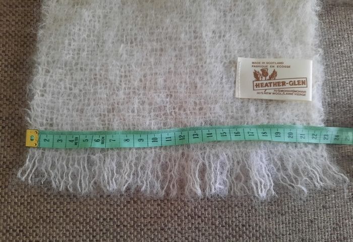 Mohair wool scarf Heather Glen Scotland 23cm x 140cm in excellent condition with no issues FREE STANDARD POSTAGE INCLUDED