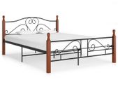 Bed Frame Black Metal 140x200 cm