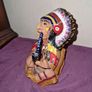 Vintage hand Made Native American Chief smoking pipe Image 5