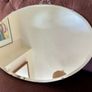 Pretty Early 20th Century Frameless Oval Bevelled Mirror with Original Chain Image 6