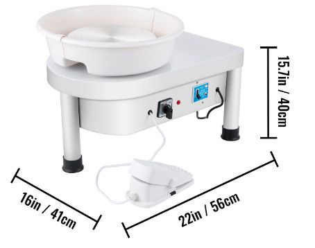 280w Electric Pottery Wheel Machine 25cm W/ Detachable Basin Ceramic Formectric Pottery
