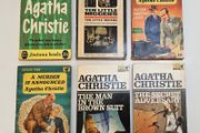 Vintage Agatha Christie Books x 6 - Vintage Crime Thriller Books - Vintage Paperback Books